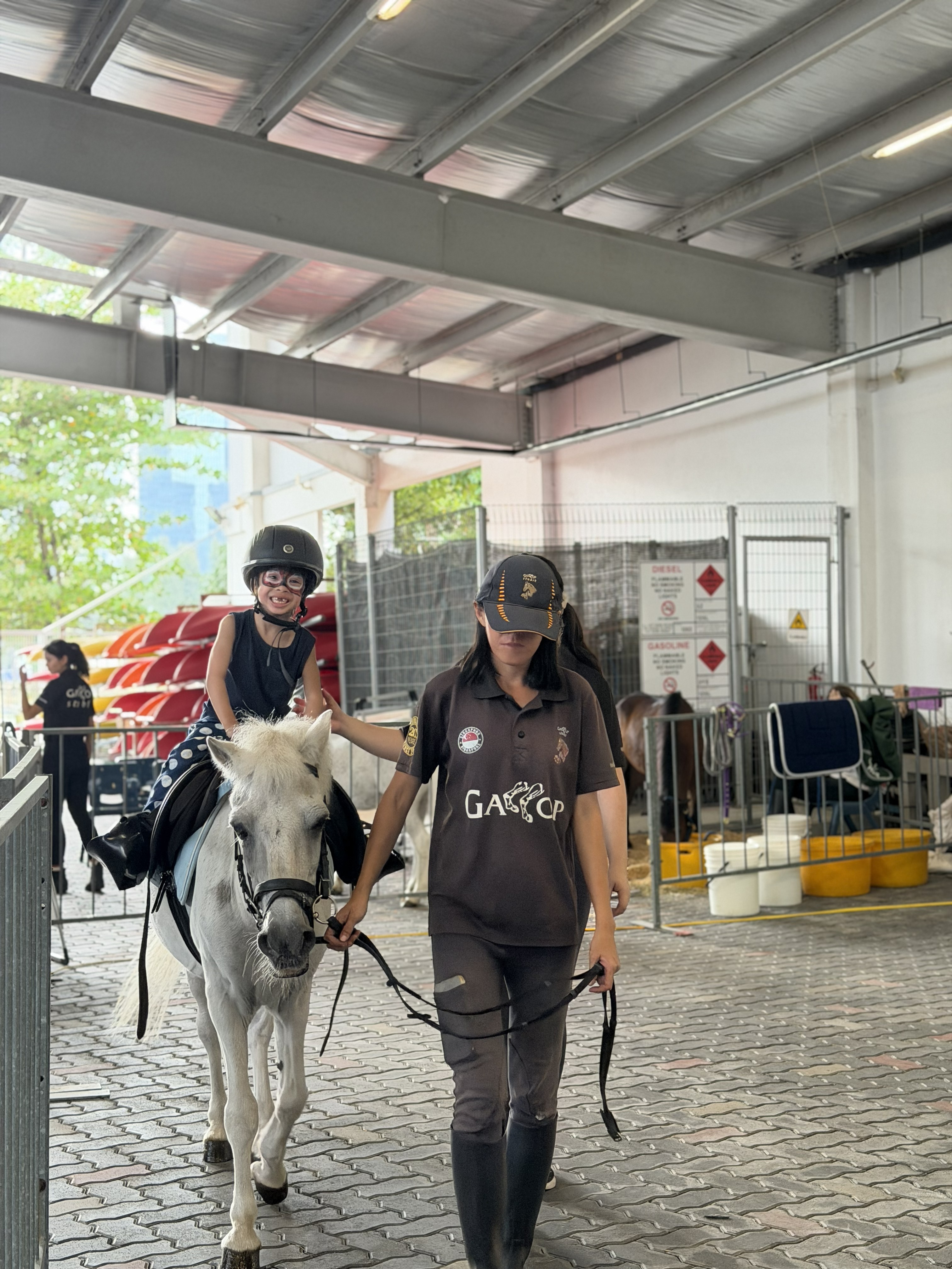A gentle pony experience outdoors