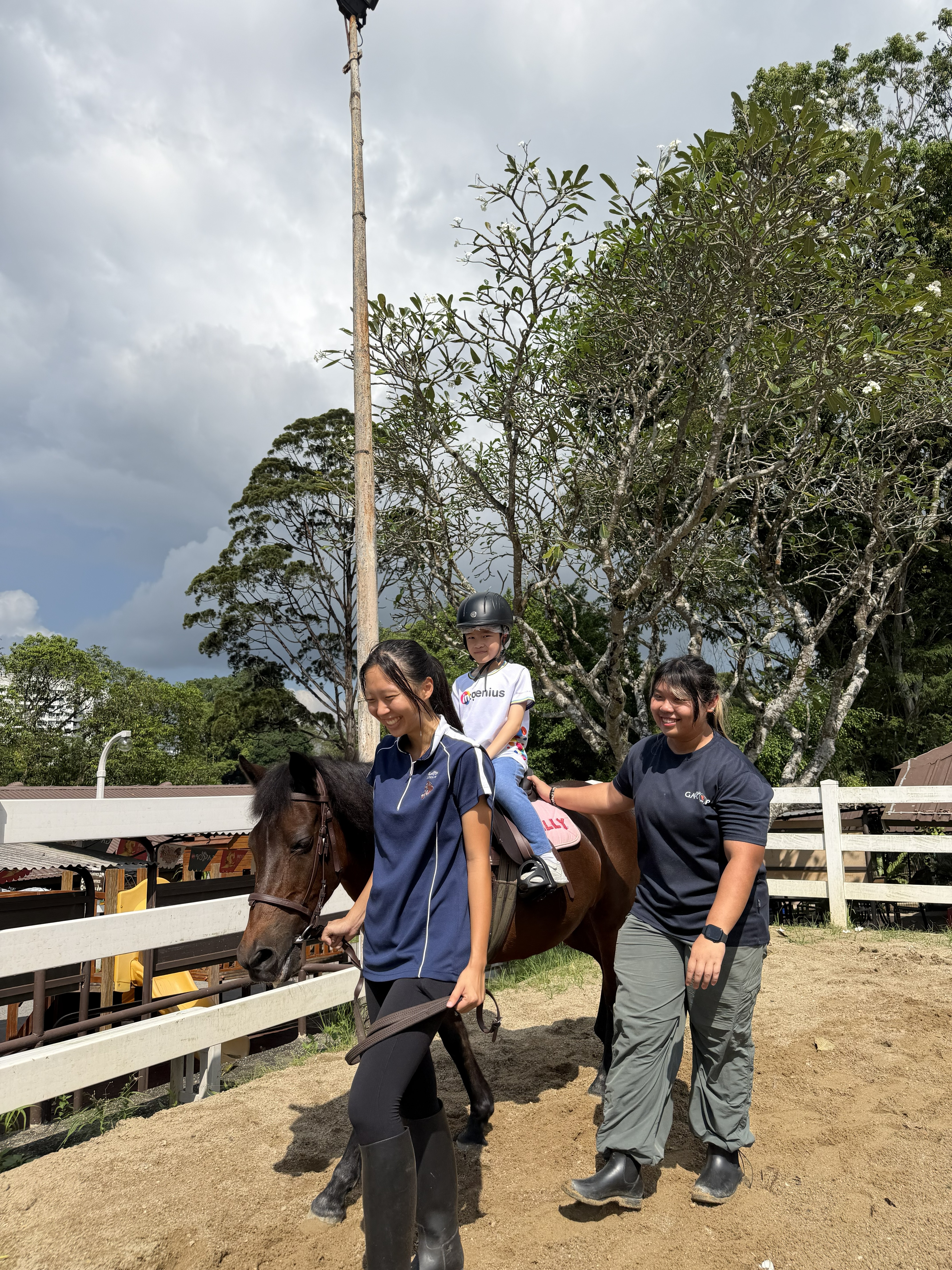 A child spending time with a pony