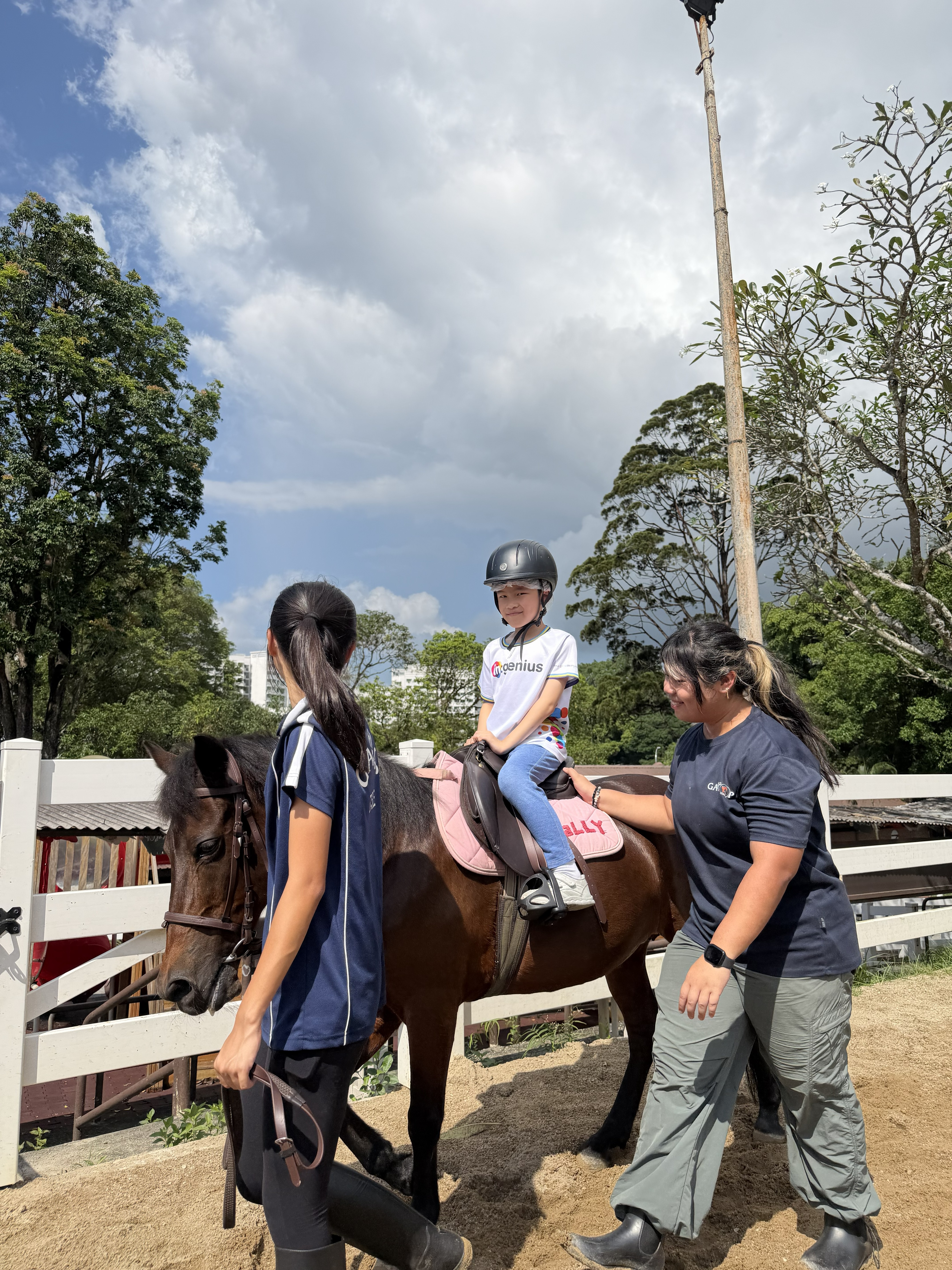 A pony ride and feeding activity