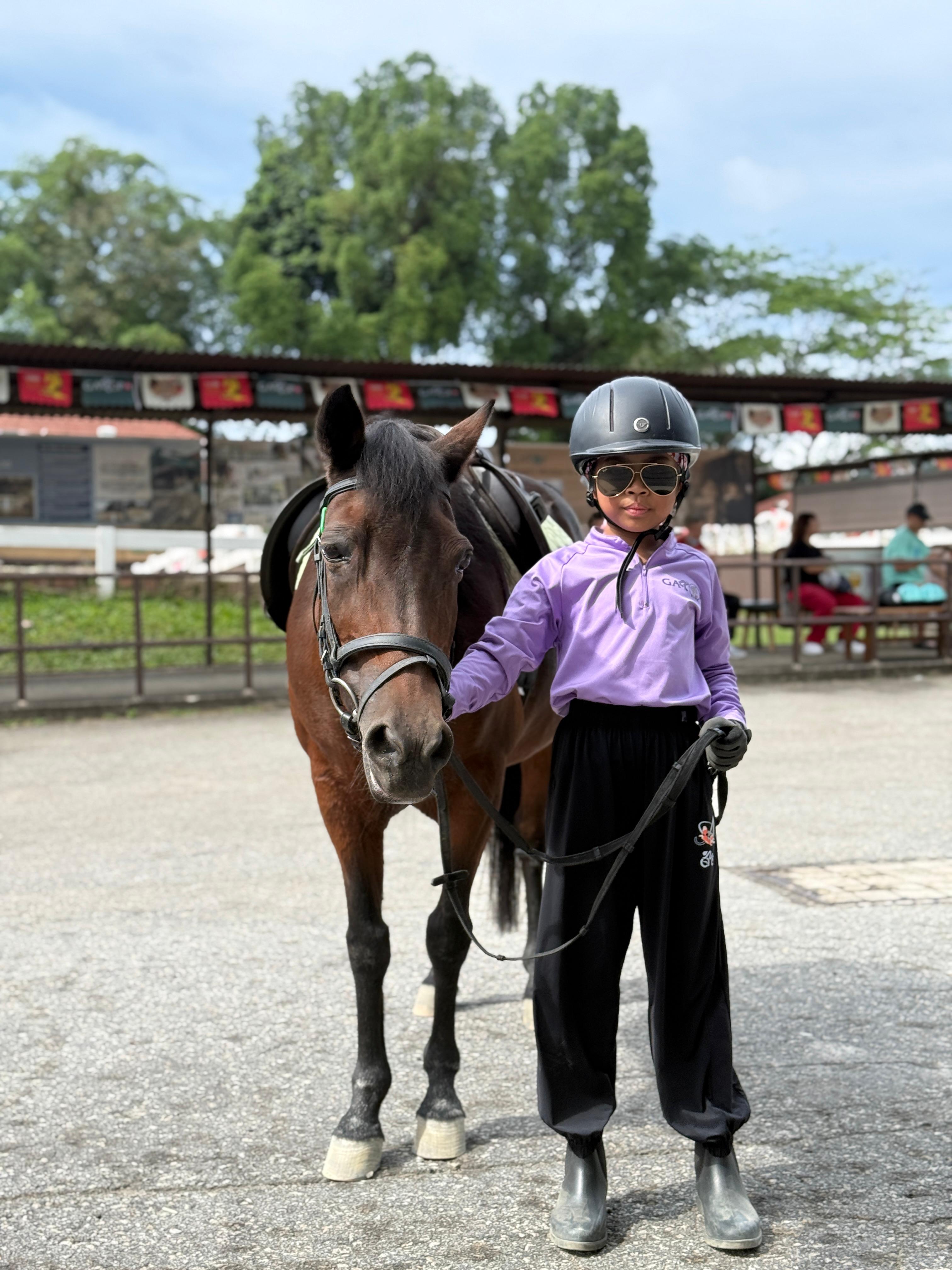 A rider learning during a Gallop Stable lesson