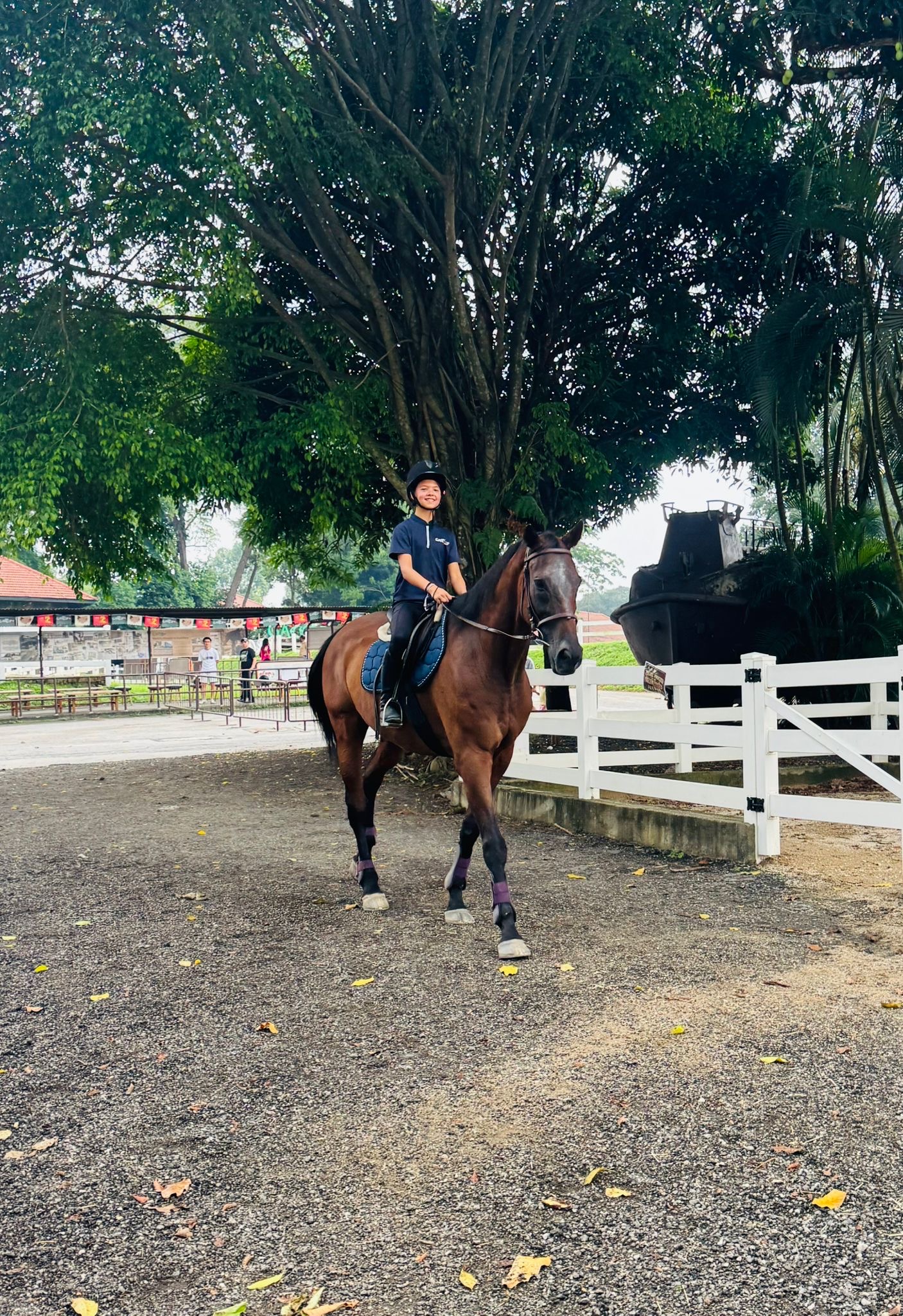 A supervised riding lesson at Gallop Stable