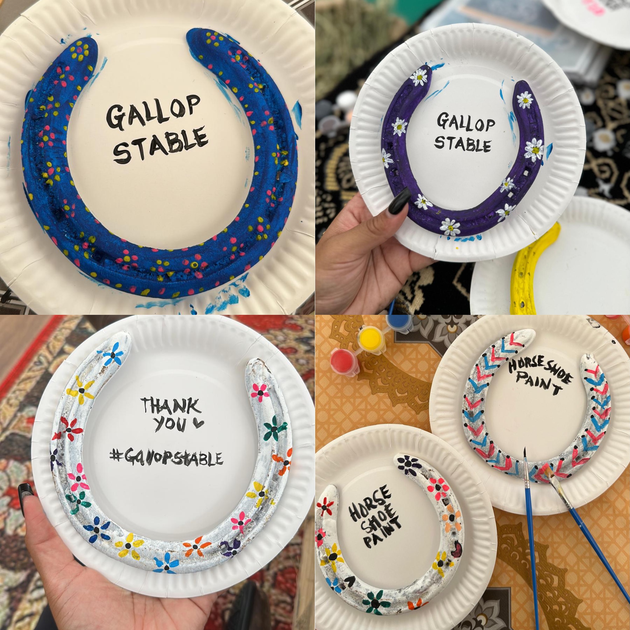 A horseshoe painting activity