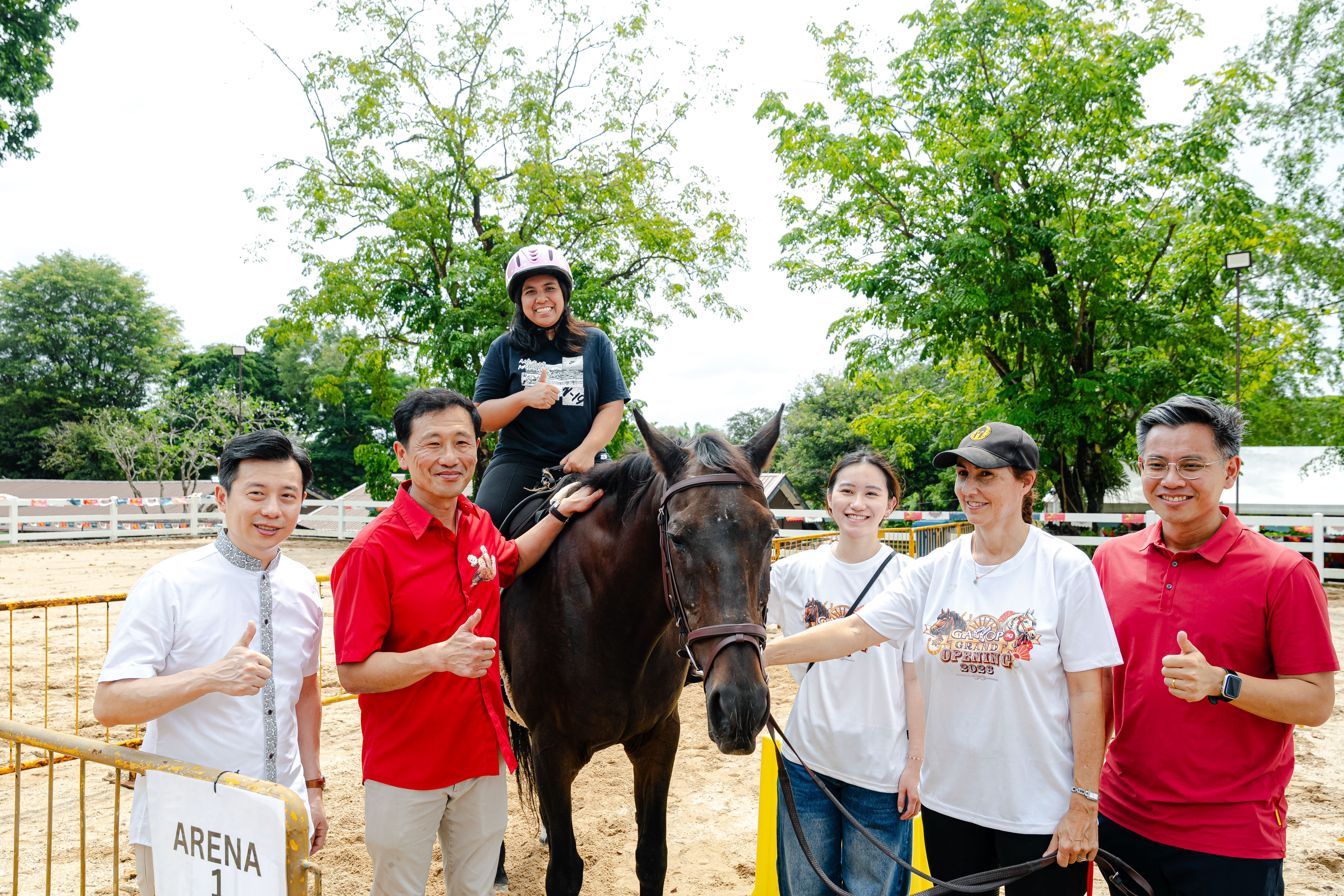 A celebration during the Gallop Stable opening